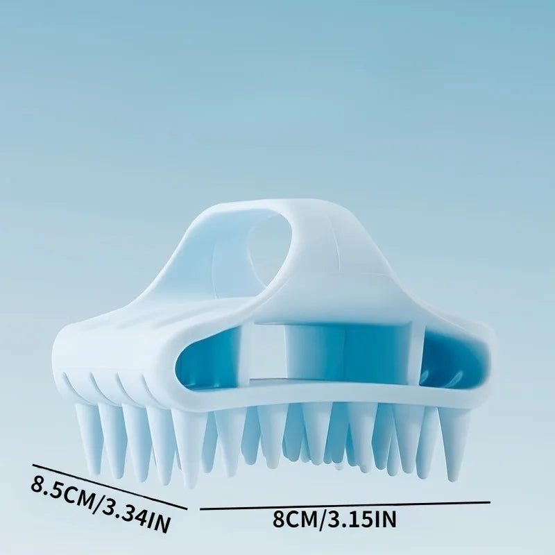1pc Soft Silicone Wide Tooth Scalp Massage Comb Wet Dry Use Anti Dandruff Itch Relief Hair Washing Massager All Hair Types