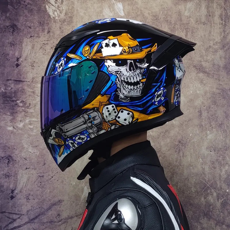 Motorcycle helmet double lens full mask capacete de moto cyclist casco para moto kask helmets