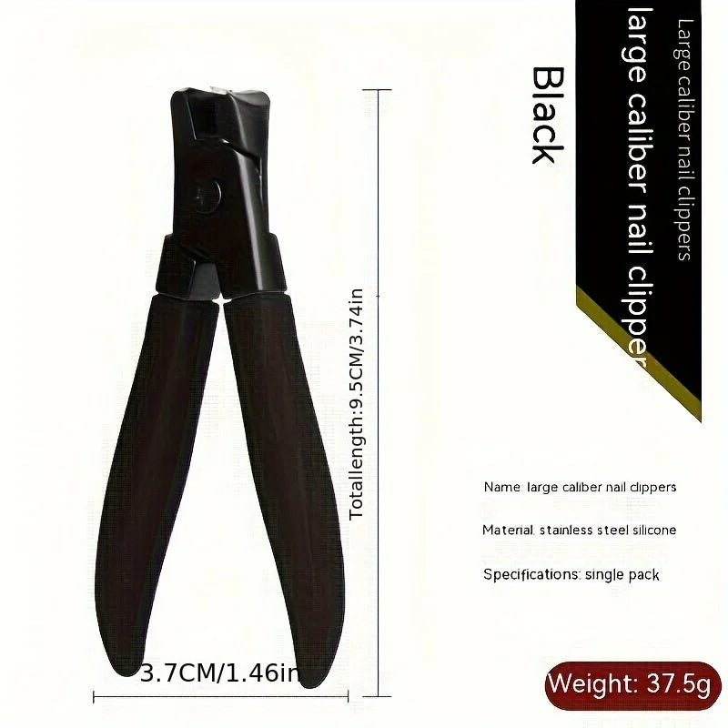 Large Opening Nail Clipper for Thick Hard Toenails,Ergonomic Blue Handle,25°Beveled Blade,Durable Stainless Steel Construction