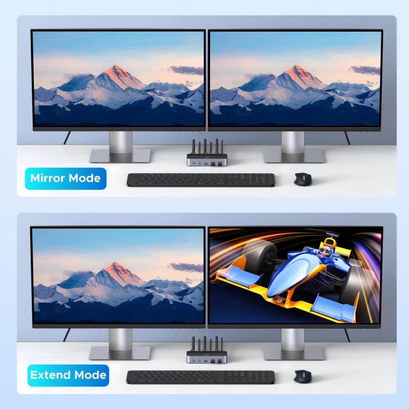 UGREEN HDMI KVM Switch for 2 Monitor 2 PCs 4K 8K 60Hz USB C USB 3.0 Sharing Monitor Keyboard Mouse Printer with HDR 3D Support