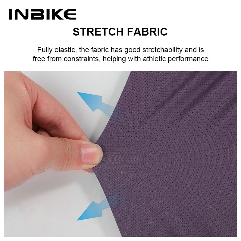 INBIKE Cycling Jersey Short Sleeve Men's Summer Road Bike T-Shirt Mountain MTB Riding Jersey Breathable with 3 Pockets Quick Dry