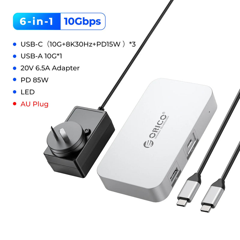 ORICO USB4 HUB 40G USB C HUB PD85W 8K@30Hz 5K@60Hz 4K@60Hz Display Support Daisy Chain Expand for MacBook Pro Mac OS Windows