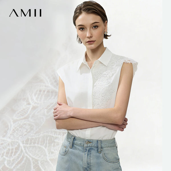 អាវកប្បាស Amii សម្រាប់នារី រដូវក្តៅ ឆ្នាំ២០២៦ អាវក្រោះកអាវថ្មី រចនាបថចរ អាវការិយាល័យ អាវរលុង ស្អាត សម្រាប់នារី 12622161