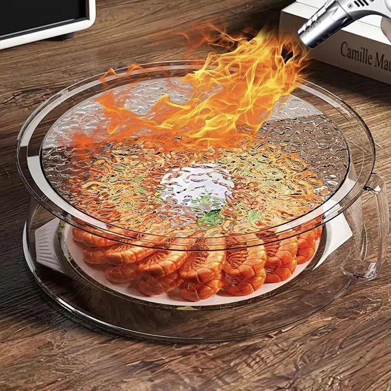Microwave Splatter Cover, Unbreakable Foldable Dish Lid, Stackable Insect Proof for Kitchen Camping BBQ