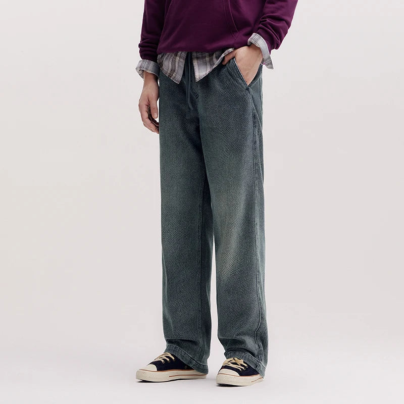 Semir Vintage Jeans Men 2026 Spring Loose Straight Leg Retro Style Casual Daily Wear Versatile Stylish Trousers