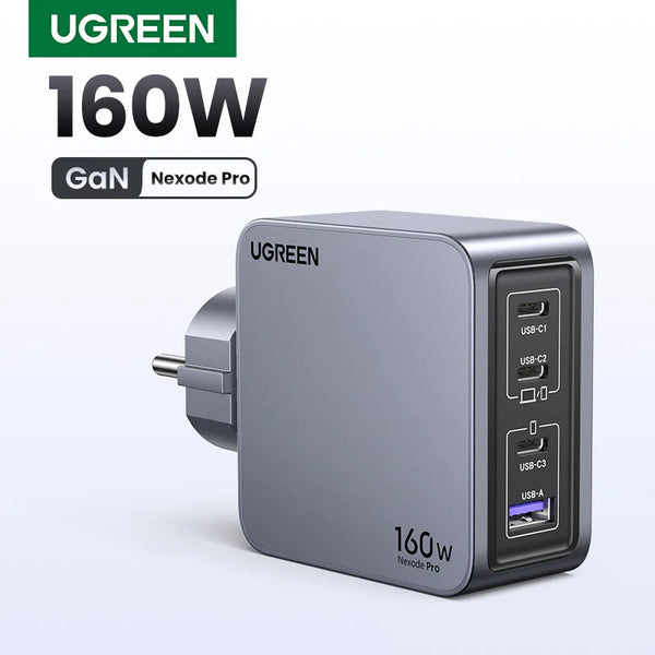 【Korean Plug】UGREEN 160W GaN Charger PD3.1 QC4.0 Quick Charge For Macbook Pro Laptop iPhone 18 17 Pro Max  Xiaomi Tablet iPad