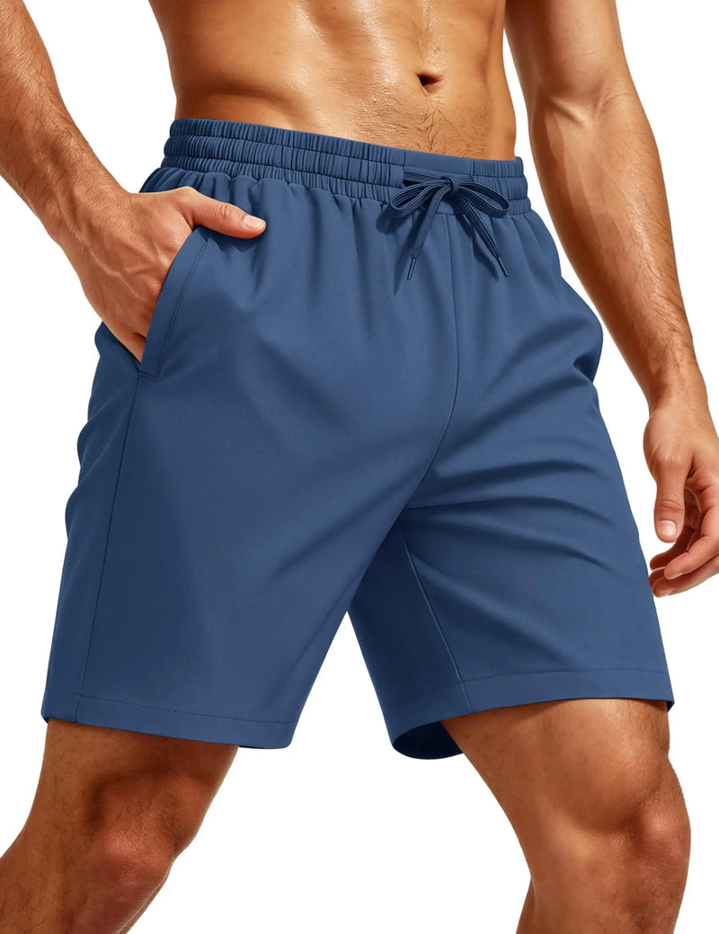 TACVASEN Men's Athletic Running 7 Inch Shorts Quick Dry Workout Gym Shorts With Pockets Performance Sports Bottoms Hiking Men