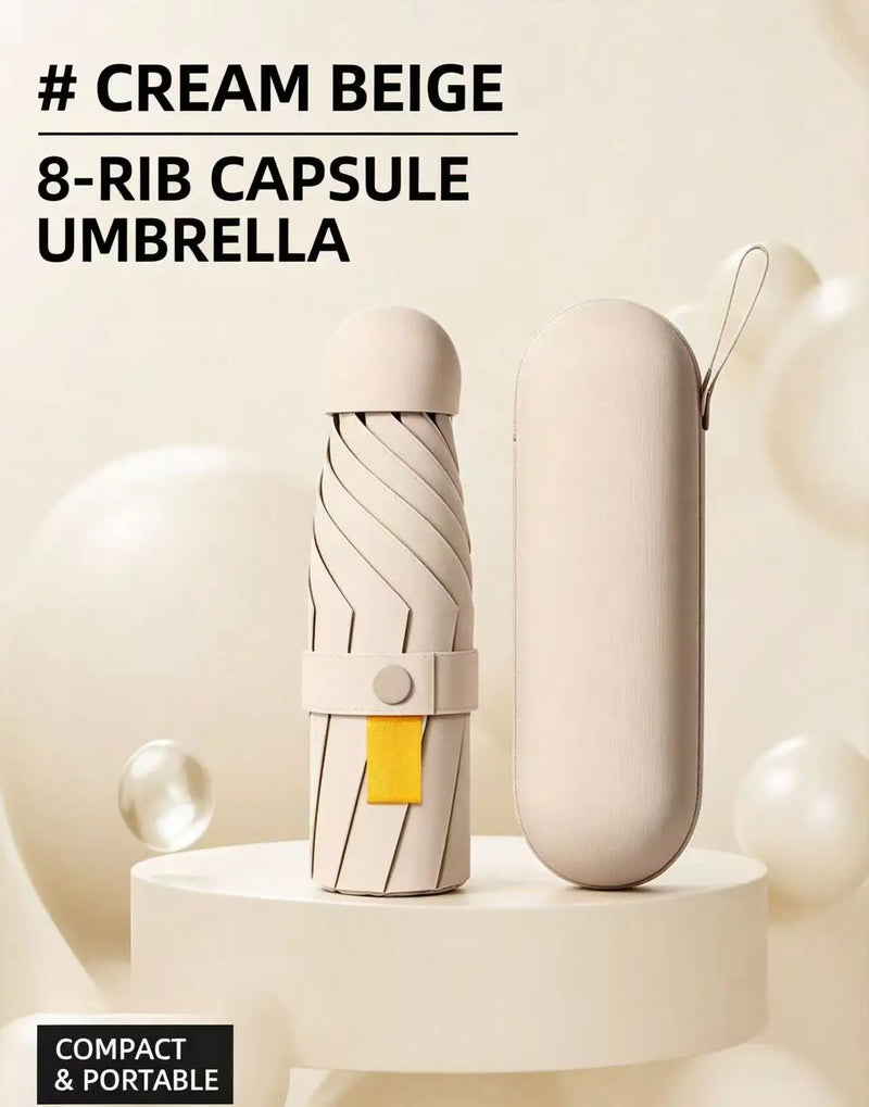 Compact Mini Pocket Umbrella, Aesthetic Portable Parasol, Dual Use For Sun Protection And Rainproof Outdoor Travel