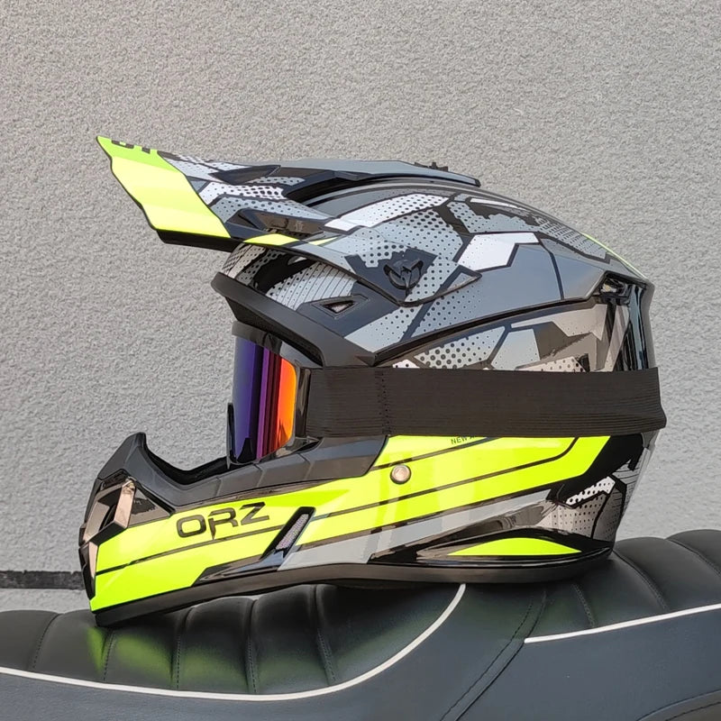 ORZ Adult Motocross Helmet MX Dirt Bike Helmet Lightweight Off Road ATV UTV Quad Motorcycle Cross Helmet for Men Women Youth