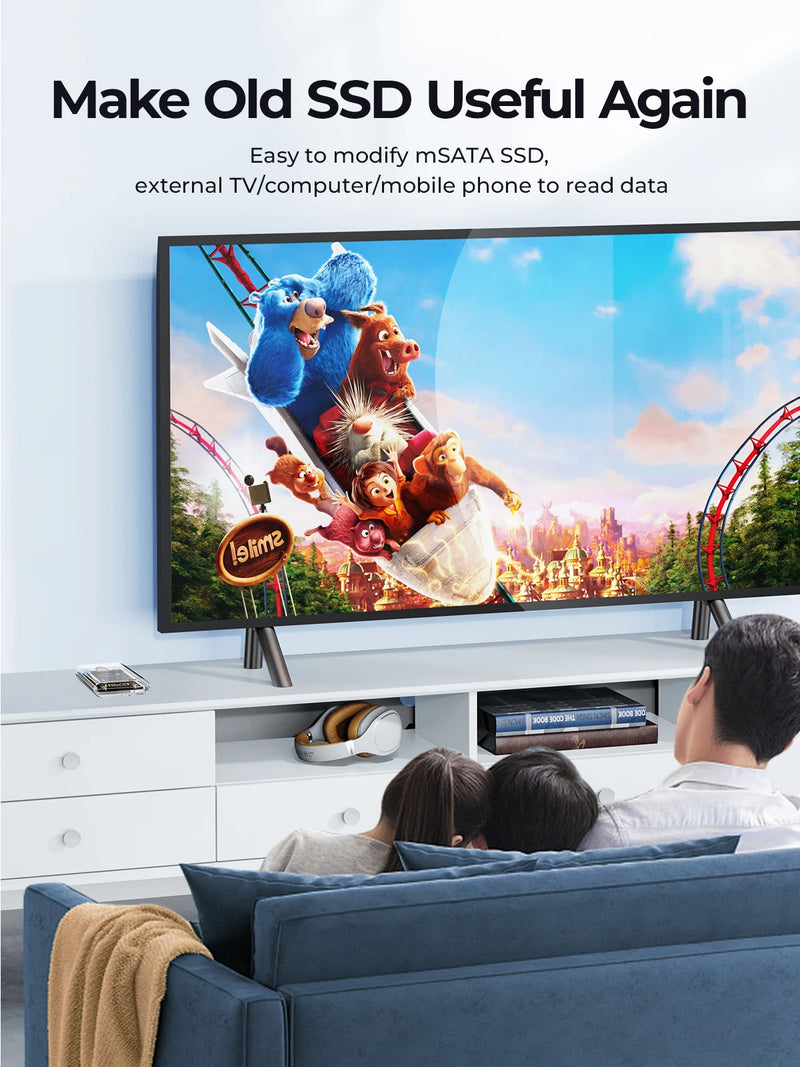 ORICO mSATA SSD Case to USB 3.2 Gen1 SSD Enclosure Adapter Transparent External Adapter 5Gbps for mSATA NGFF SSD Samsung