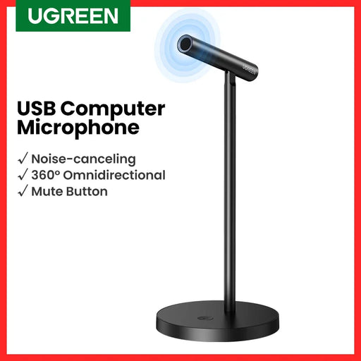 UGREEN USB Computer Microphone gooseneck Mic for Broadcasting Conference Instrument Recording Vedio Gaming With Noise Reduction