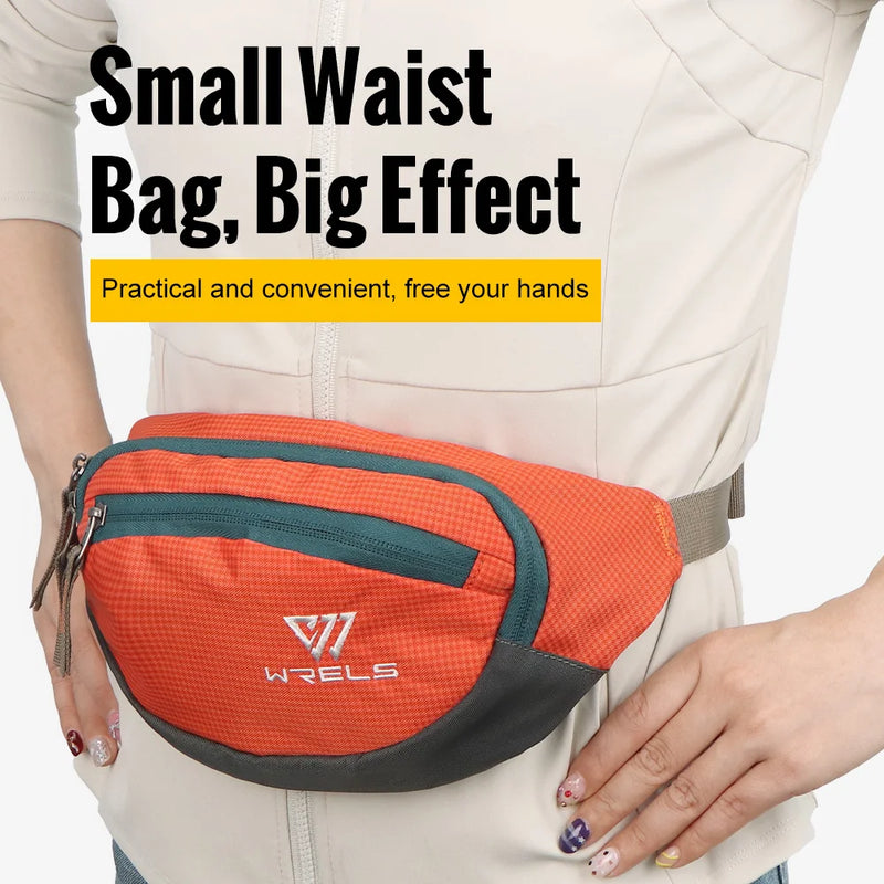 WRELS Fanny Pack Waist Bag Small Waistpack for Jogging Hiking  Adjustable Fannypack Waistpack with Multi-Pockets Sports Beltbag