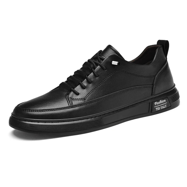 Autumn Spring Mens Leather Casual Shoes Men White Shoes Fashion Flat Shoes Big Size 46 47 Comfortable