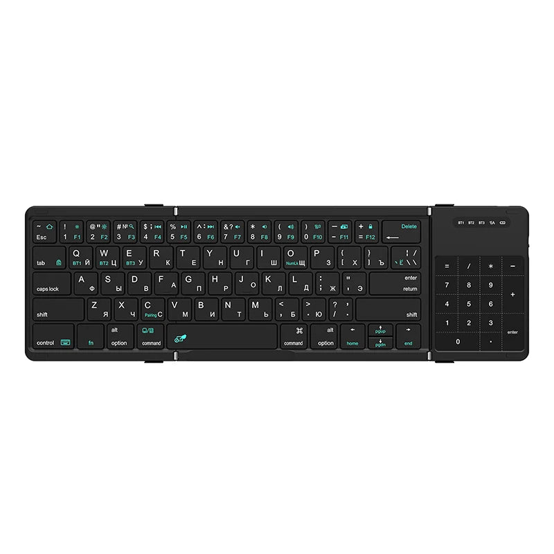 NILLKIN Mini Folding Wireless Bluetooth Keyboard Spanish Arabic German with Touchpad for PC Mac Smartphone Windows Android IOS