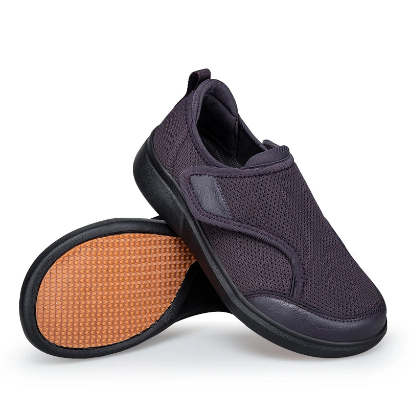 Wide Toe Box Shoes Men Women Non Slip Easy on Diabetic Shoes Swollen Feet Orthopedic Walking Shoes Relieves Pressure on Bunions