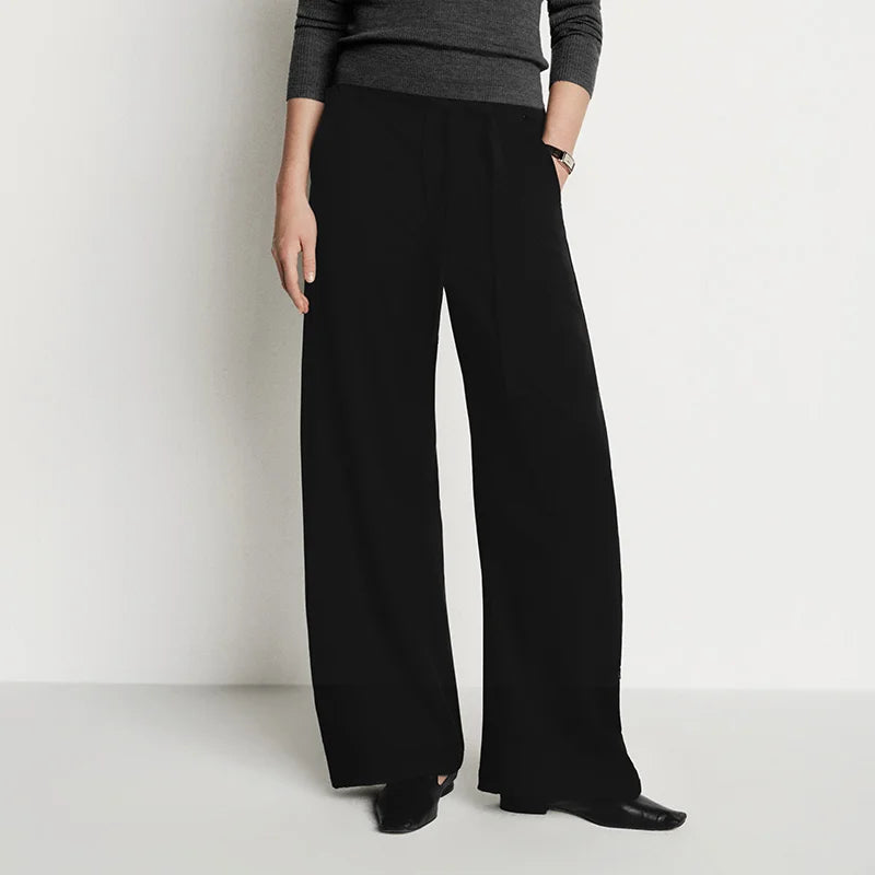 Semir Casual Pants Women Easy Care Black Loose Long Pants 2025 Winter New Wide Leg Commuting Pants Women'S Clothing