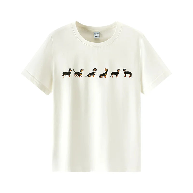 Semir Womens Tshirt 2026 Dog Printed Pullover Cute Fashion Casual Style Soft Comfortable Daily Wear Tops