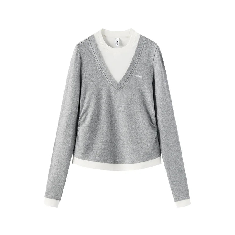 Semir Women Knit Tshirt Antibacterial Thermal Warmth Slim Fit Layered Look 2026 New Winter Daily Wear Urban Casual Style