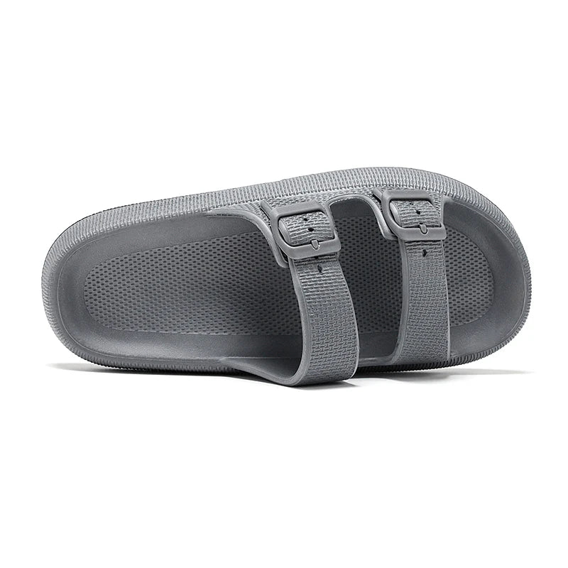 Summer Unisex Adjustable Slides Slippers Men Women Thick Sole Bottom Platform Slippers EVA Anti Slip Slippers Big Size 47 48 49
