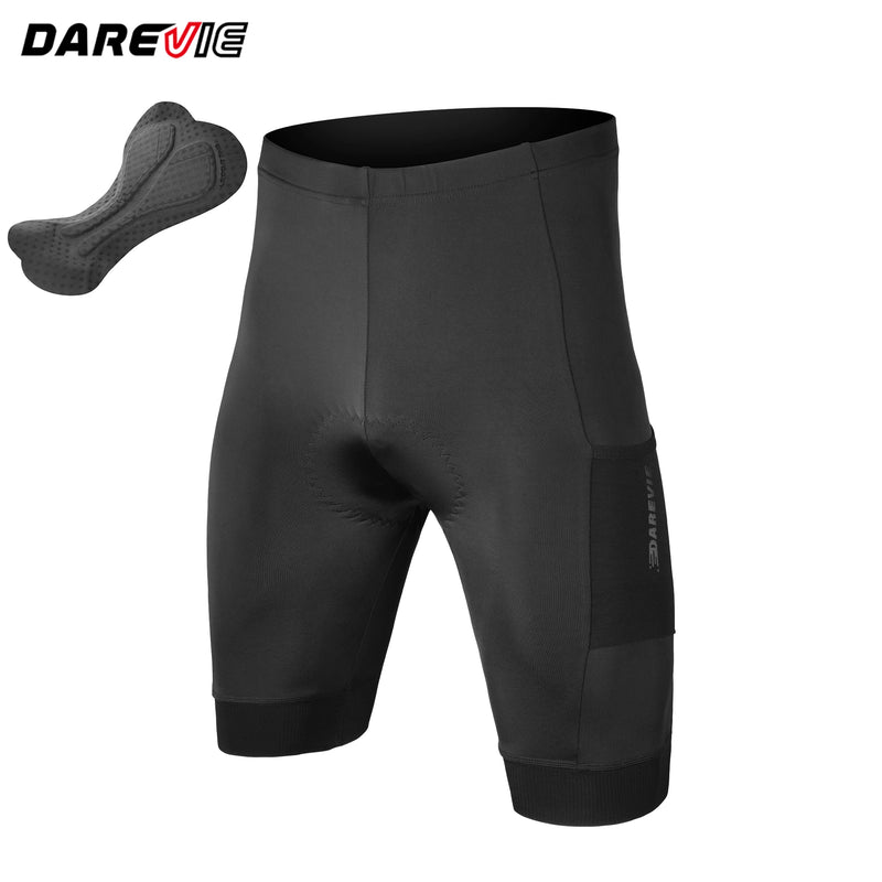 ខោជិះកង់ DAREVIE មានហោប៉ៅសម្រាប់ហ្វឹកហាត់កម្រិត 2025 ខោជិះកង់បុរសថ្មី 5CM ជើងក្តាប់ មិនរអិល