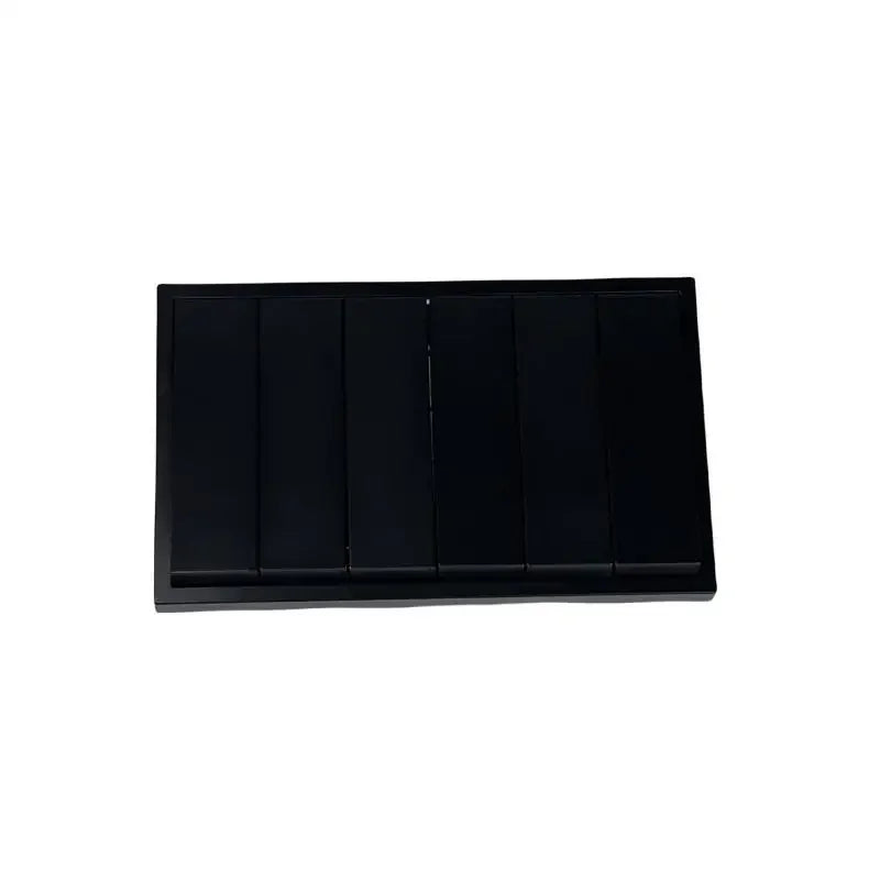 Uk/EU Luxury Black 6gang 1/2way 220V Wall Light Switch Panel, Grey 6*3 4gang2way Cross Kitchen Button Switch 146mm*86mm