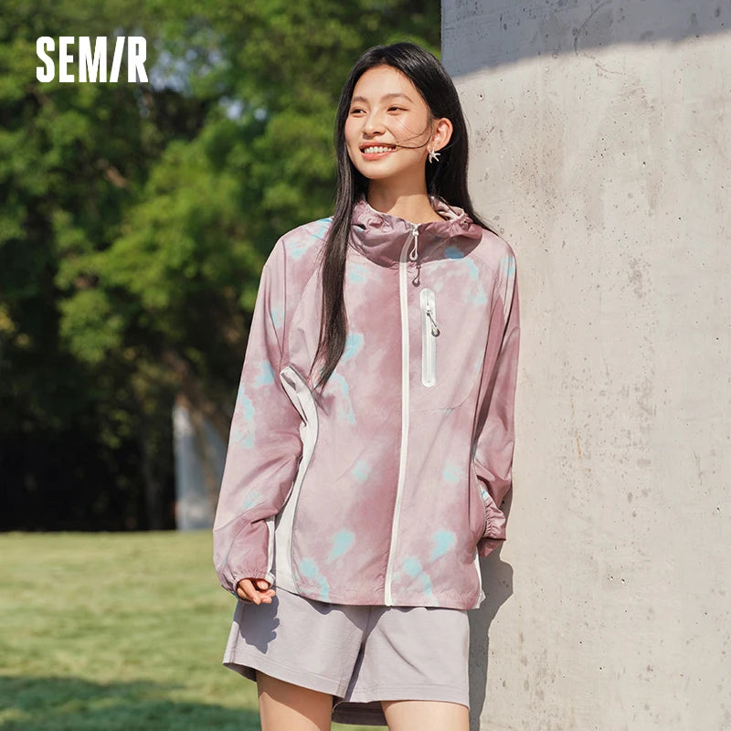 Semir Womens UV Jacket 2026 All Over Printed Hooded Outdoor Breathable Casual Fashion Soft