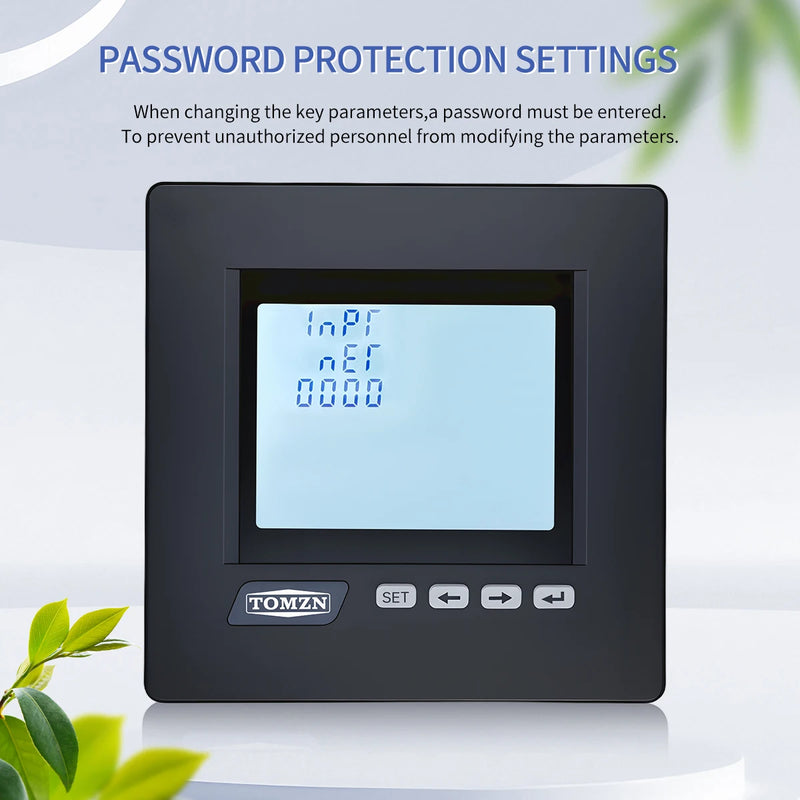 TOMZN RS485 Multifunction Meter, 3-Phase 4-Wire, Current,  with Phase/Line Voltage,Active/Reactive Power Monitoring