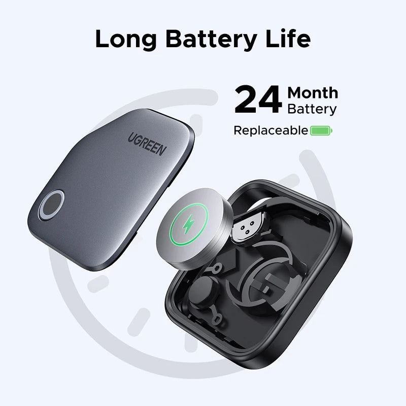 UGREEN Smart Bluetooth Tracker, Keys Finder Item Locator SmartTag Up to 2 Year Battery Phone Finder For Apple Find My (Only IOS)