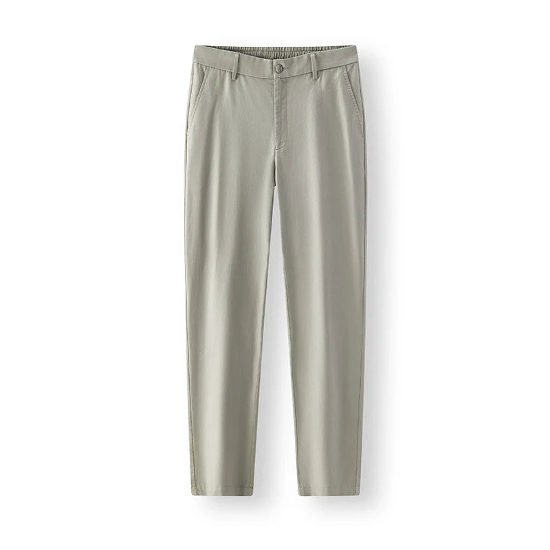 Semir Men Pants Solid 2026 Ankle Length Tapered Elastic Waist Urban Casual Everyday Style Soft Comfortable Daily Wear Trendy