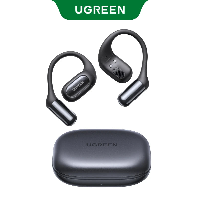 UGREEN FitBuds Open-Ear Headphones Earphones, Ear-hook TWS True-Wireless Bluetooth 6.0 Wireless Earbuds, Spatial Audio, 28H play