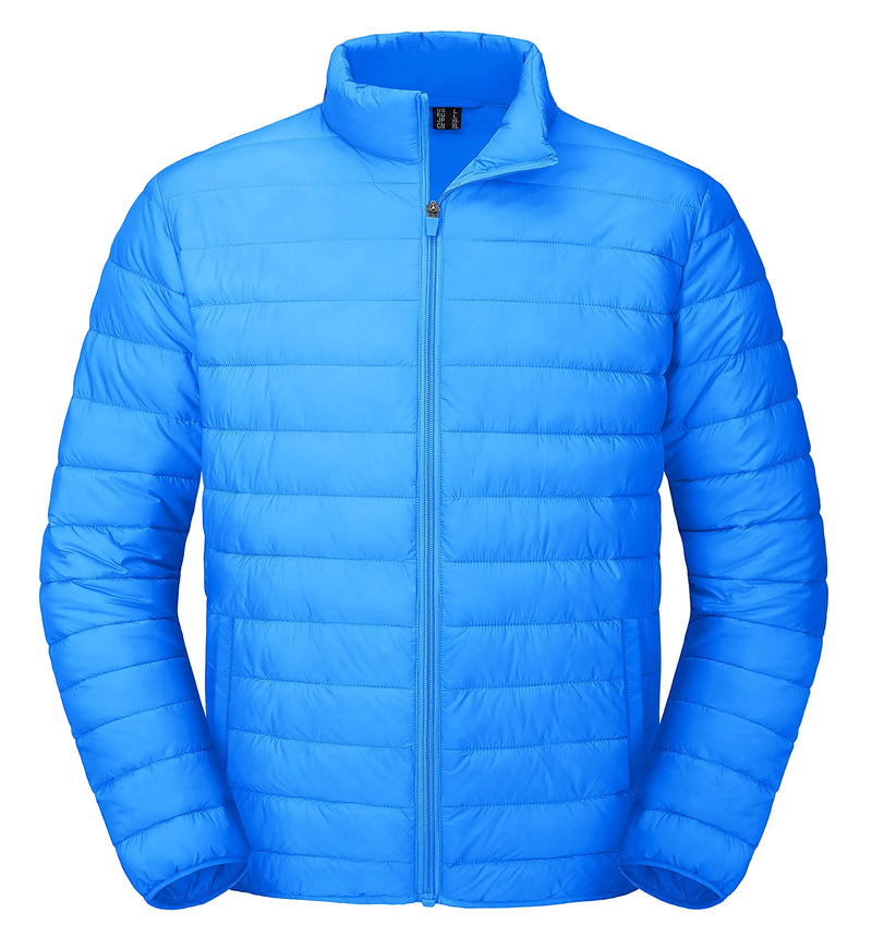 TACVASEN Men's Winter Puffer Quilted Lightweight Waterproof Warm Down Jacket Windproof Jacket For Outdoor Wear With 2 Pockets