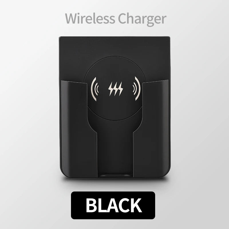 QI Universal Flush Wall Mount Wireless Charger,15W Fast Charging Stand for Phones,AC 110–220V