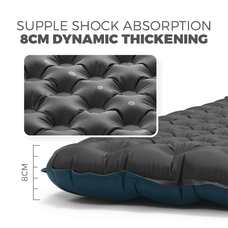 Naturehike 2026 Latest TuYe R3.2 20D Nylon Ultra-Lightweight Two-Person Warm Inflatable Mattress for Outdoor Hiking and Camping