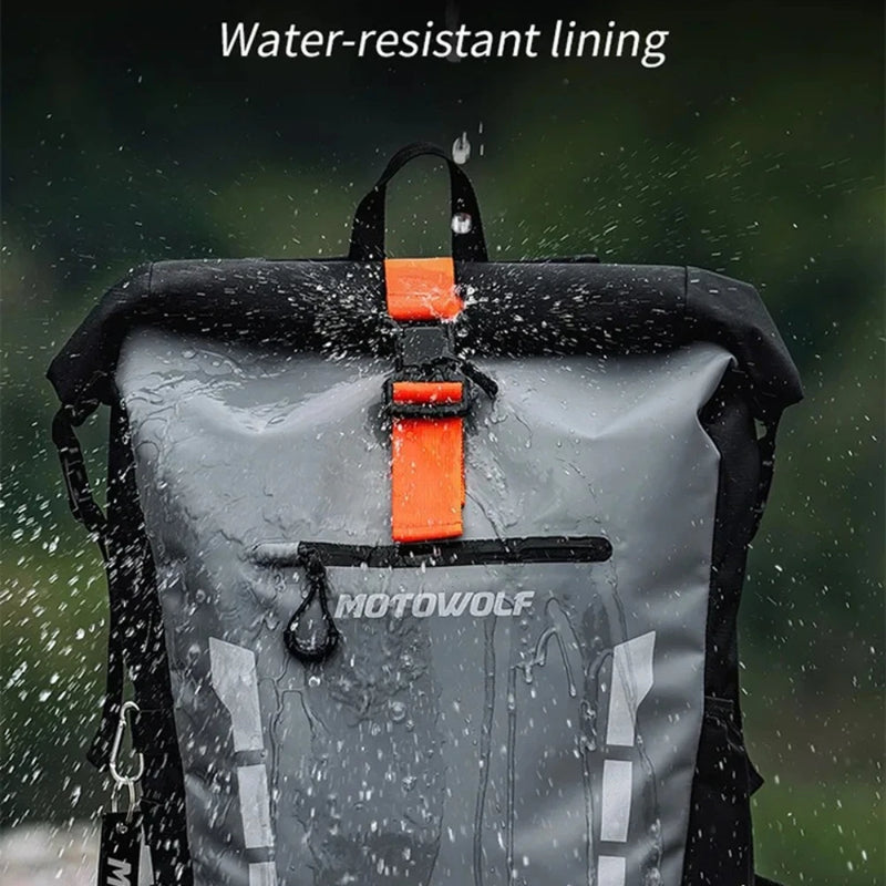 កាបូបស្ពាយម៉ូតូ Motowolf សម្រាប់បុរស និងស្ត្រី កាបូបការពារទឹក កាបូបស្ពាយសម្រាប់ជិះ កាបូបស្ពាយសម្រាប់ធ្វើដំណើរ កាបូបសម្រាប់ដាក់ឥវ៉ាន់ គ្រឿងបន្ថែមសម្រាប់ម៉ូតូ