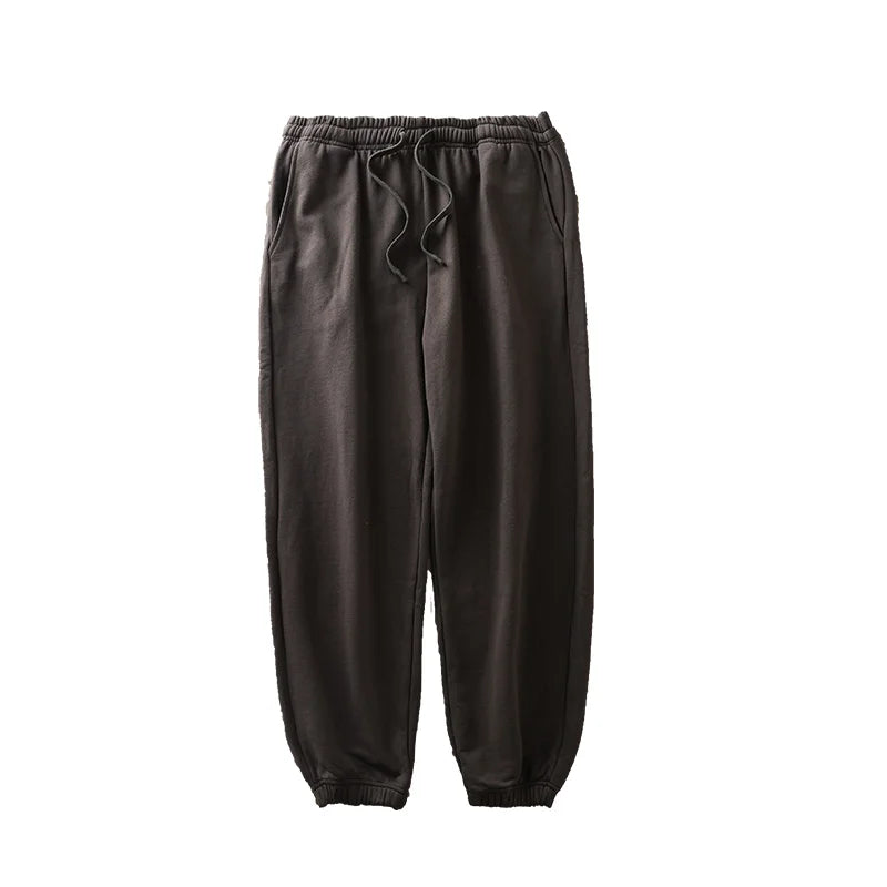 DUKEEN 500G Heavyweight Men Sweatpants Spring and Autumn 100% Cotton Loose Casual Sport Jogger Pants Men's Drawstring Trouse