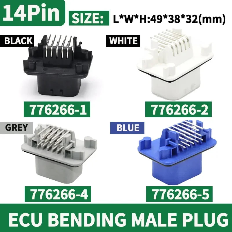 ឧបករណ៍ភ្ជាប់ ECU រថយន្តចំនួន 10 ដុំ 8/14/23/35 ម្ជុល ប្រុស និងស្រី ឈុតឌុយ ឆបគ្នាជាមួយ 770680-1 776273-1 776164-1 សម្រាប់ម៉ាស៊ីន