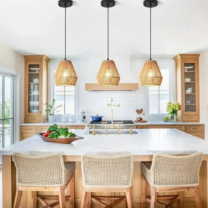 ចង្កៀងព្យួរបែប Rustic ចង្កៀងព្យួរអណ្តាតភ្លើងចង្កៀងព្យួរបែប Boho បុរាណ ចង្កៀងតុបរិភោគអាហារ ចង្កៀងបន្ទប់ទទួលភ្ញៀវ រន្ធ E27