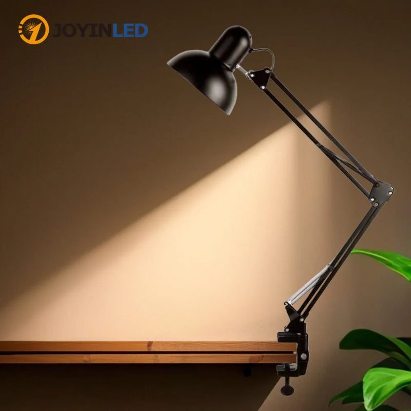 ចង្កៀងតុ LED JOYINLED ដែលអាចលៃតម្រូវបានដោយភ្នែក ជាមួយនឹងភ្លើងអានសៀវភៅពេលយប់ សិក្សា អាន ការងារ កិច្ចការ