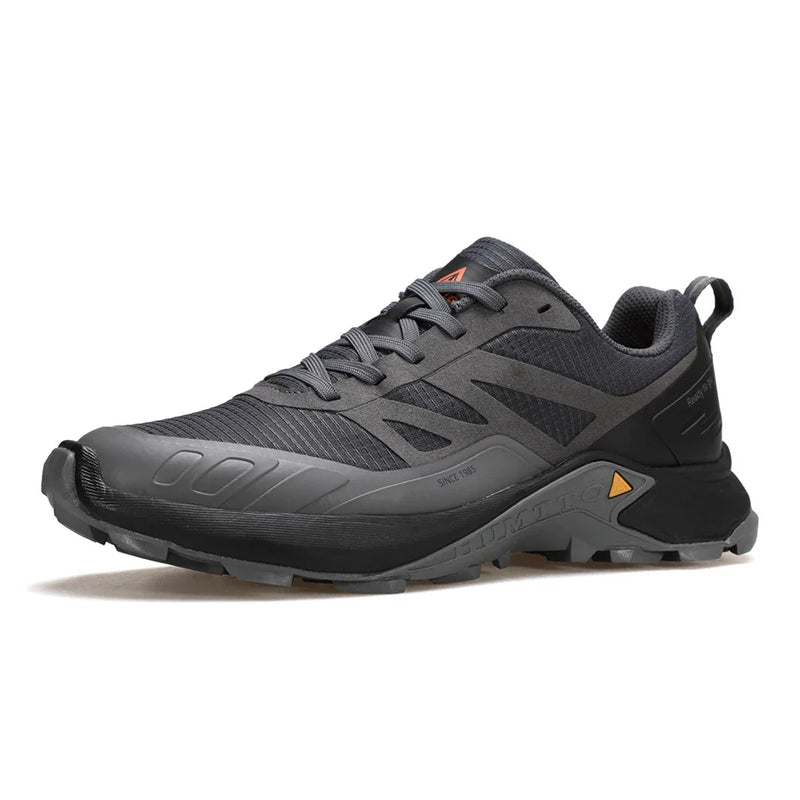 HUMTTO Outdoor Shoes for Men Anti-slip Sneakers Breathable Hiking Shoes Lightweight Black Walking Trainers Casual Trekking Boots