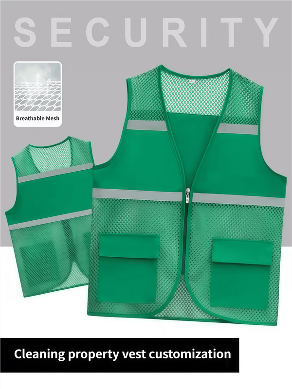 2026 Custom Logo Printed Advertising Clothing Work Vest  Summer Breathable Mesh Fishing Vest Volunteer Workwear