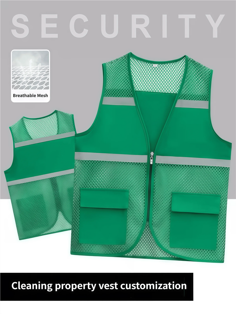 2026 Custom Logo Printed Advertising Clothing Work Vest  Summer Breathable Mesh Fishing Vest Volunteer Workwear