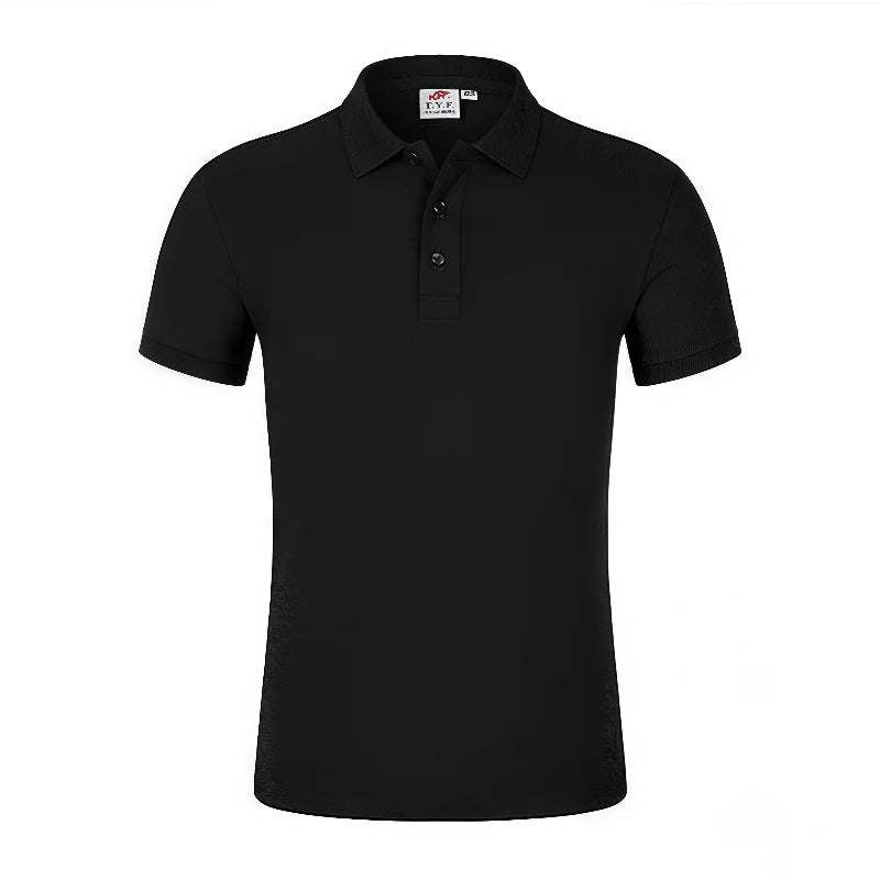 High-End Pure Cotton Polo Shirt Short Sleeve Turn-down Collar Corporate  Workwear Group Meetings  custom Embroidered Logo