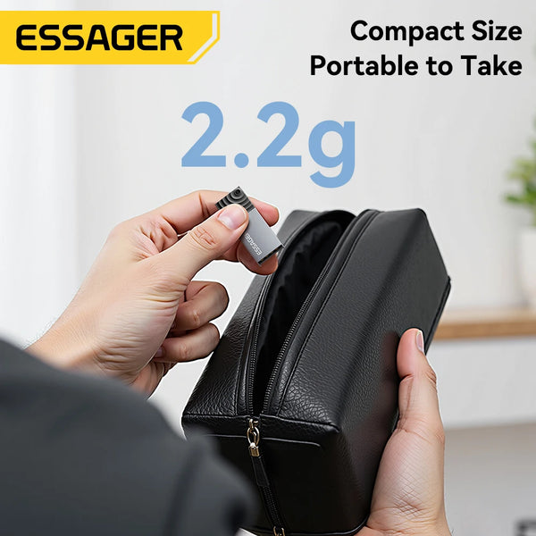 ឧបករណ៍អានកាត Essager 2 ក្នុង 1 ប្រភេទ C និង USB2.0 ទៅឧបករណ៍កាតមេម៉ូរី Micro SD/TF ឧបករណ៍អានកាតល្បឿនលឿនសម្រាប់ទូរស័ព្ទកុំព្យូទ័រយួរដៃគ្រឿងបន្លាស់