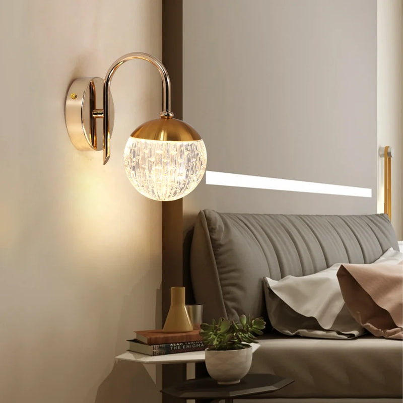 JOYINLED LED Bedside Bedroom Wall Lamp Living Room Nordic Creative Wall Sconce Lighting Decor Living Room Acrylic Wall Lamp