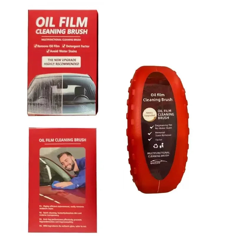 Car Glass Oil Film Cleaning, Wiping Red with Strong Force to Remove Dirt from Front Gear, Side Windows, and Rearview Mirrors, Re
