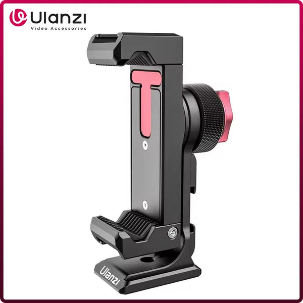 ក្លីបទូរស័ព្ទដែក Ulanzi ST-27 Iron Man IV ថតបាន 360° បញ្ឈរ ក្លីបស្មាតហ្វូន ជាមួយជើងទ្រត្រជាក់ 1/4'' Arca Tripod