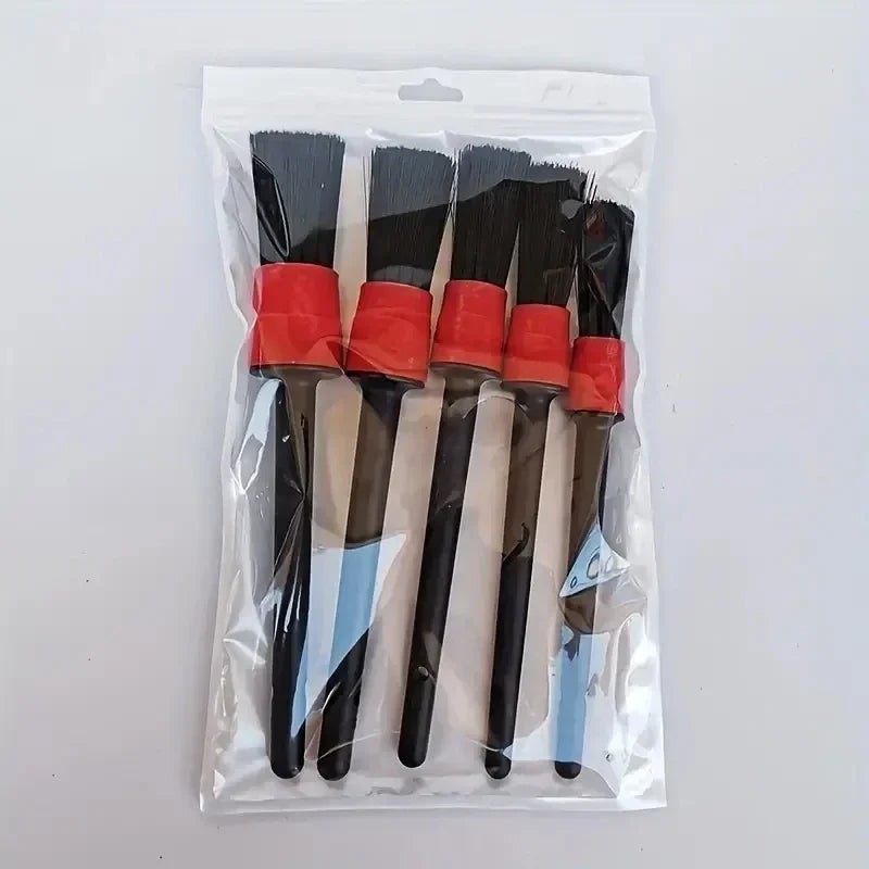 5pcs Details of Car Wash Soft Brush Small Brush Multifunctional Air Outlet Cleaning Tool for Automobile Interior Gap Car brush