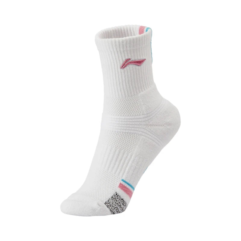 ស្រោមជើងកីឡាវាយសី Li-Ning សម្រាប់នារី 22-25cm 59% កប្បាស 19.1% ប៉ូលីអាមីត 14.8% ប៉ូលីអេស្ទ័រ 7.1% អេឡាស្តង់ ស្រោមជើង LiNing AWSU072