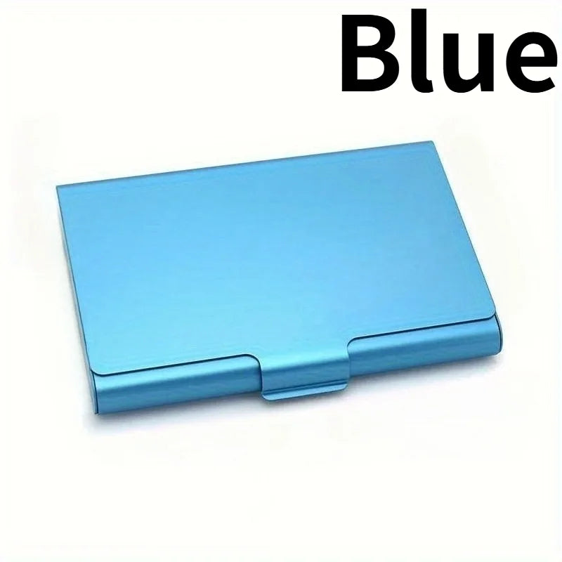 1pc Creative Business Card Case Holder Men Business Card Holder Card Metal Wallet, Professional Accessory,Sleek Design.