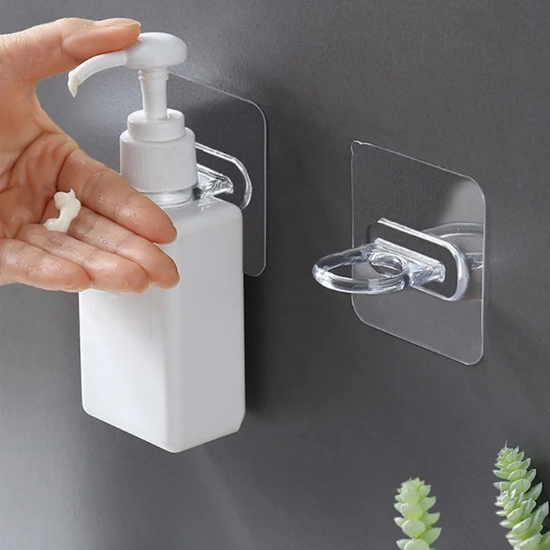 2/4pcs Practical Transparent Duty Adhesive Hooks.Multi-Functional Wall Mounted,Durable,Easy Installation.self-adhesive hooks